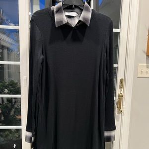 Bailey/44 Faux collared black dress. Size large. Excellent condition.